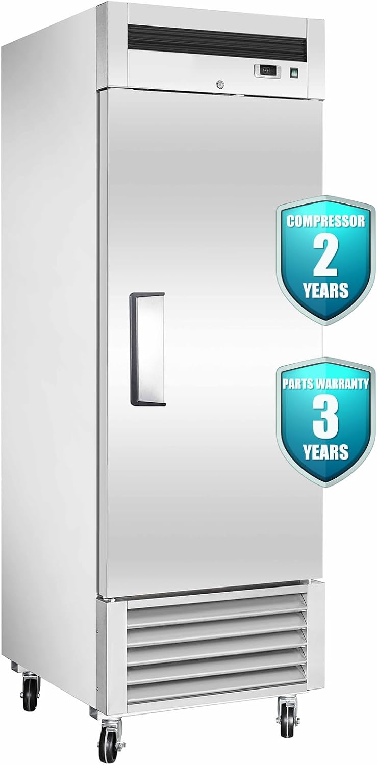 Single Door Refrigerator with Water and Ice Dispenser