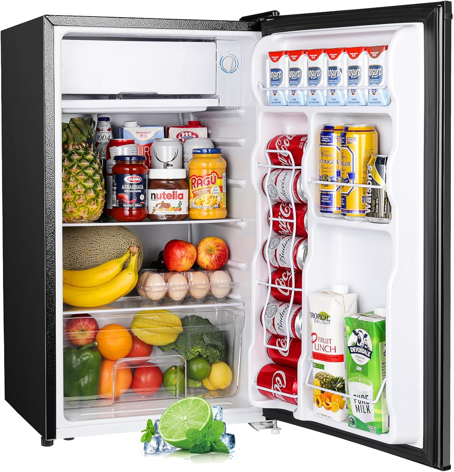 Single Door Refrigerator with Water and Ice Dispenser